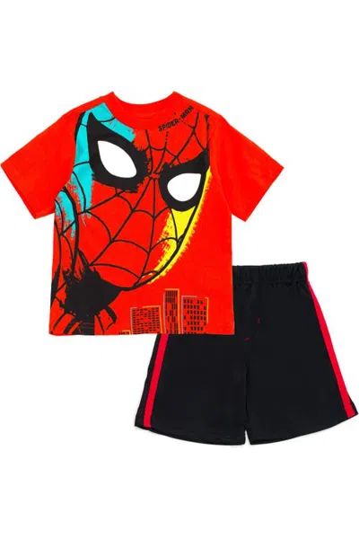 Marvel Spider-man 2-piece T-shirt And Mesh Shorts Set (toddler, Little Kid & Big Kid) In Black