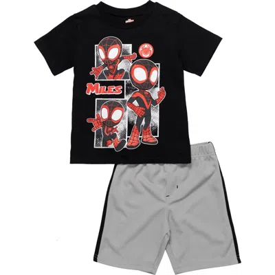 Marvel Spidey And His Amazing Friends 2-piece T-shirt And Mesh Shorts Set (toddler, Little Kid & Big In Multi