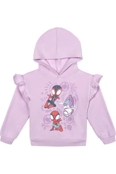Marvel Spidey And His Amazing Friends Fleece Pullover Hoodie (toddler & Little Kid) In Purple