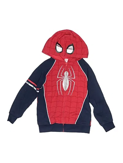 Pre-owned Marvel Kids' Zip Up Hoodie In Red