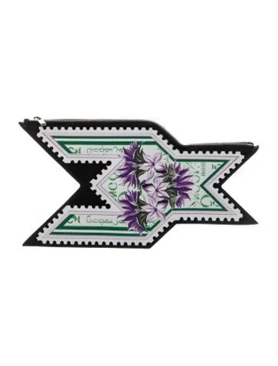 Pre-owned Mary Katrantzou Leather Clutch In Multicolor