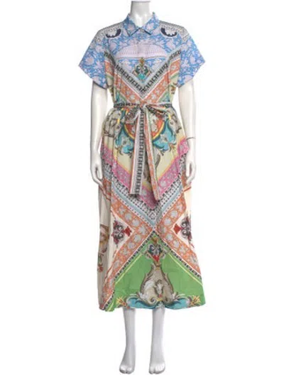 Pre-owned Mary Katrantzou Printed Long Dress In Multicolor