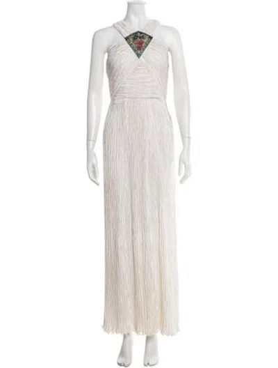 Pre-owned Mary Mcfadden Vintage Long Dress In Neutrals