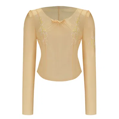 Mashat Beige Mesh Top