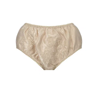 Mashat Beige Organza Micro Shorts