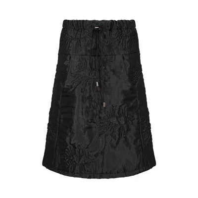 Mashat Black Organza Trapeze Skirt