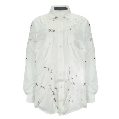 Mashat Couture White Wrinkled Shirt