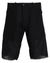 Masnada Man Shorts & Bermuda Shorts Black Size 32 Cotton, Linen, Polyamide