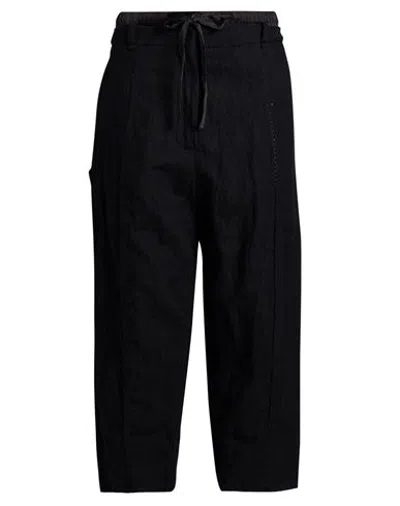 Masnada Woman Pants Black Size 8 Wool, Cotton, Metal