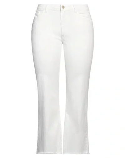 Mason's Woman Jeans White Size 31 Cotton, Elastane