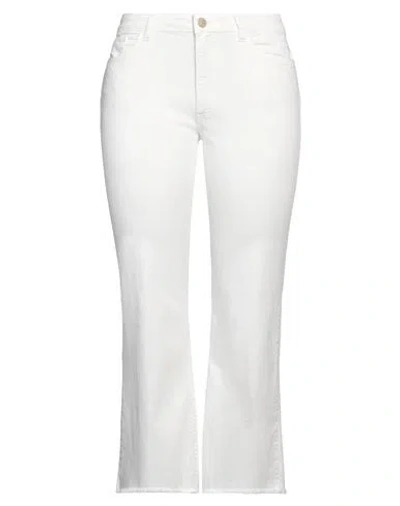 Mason's Woman Jeans White Size 32 Cotton, Elastane