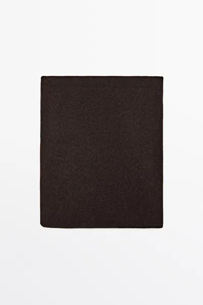 Massimo Dutti 100% Cashmere Scarf In Mink