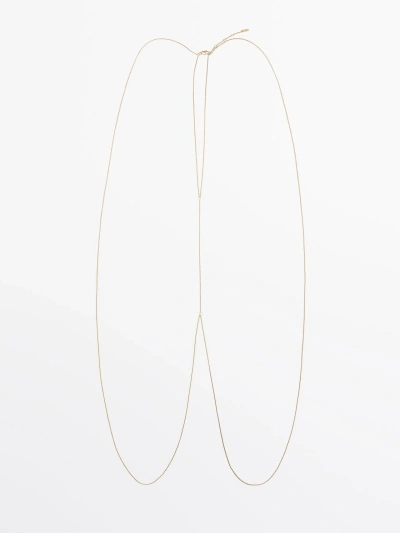 Massimo Dutti Double-chain Body Chain In Gold
