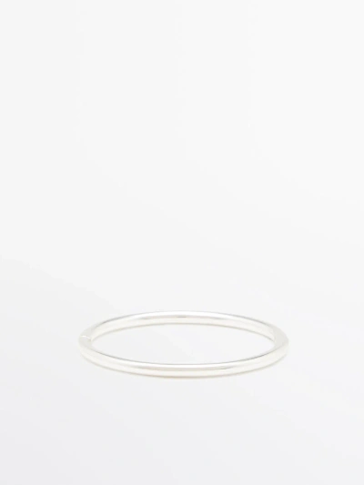 Massimo Dutti Plain Bracelet In Metallic