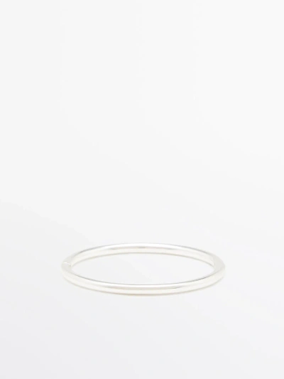 Massimo Dutti Plain Bracelet In Silver