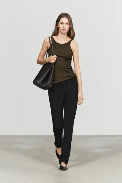 Massimo Dutti Shimmery Knit Top In Green