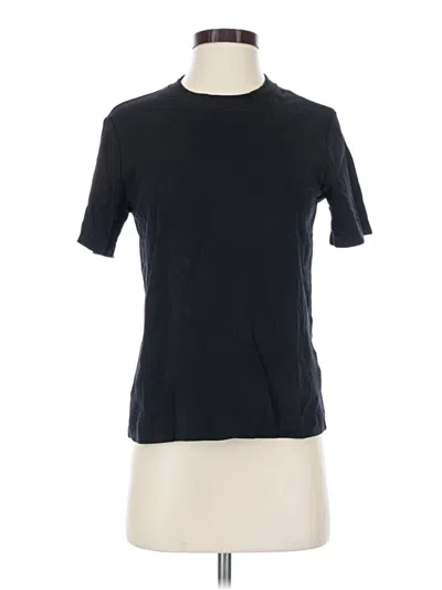 Pre-owned Massimo Dutti Short Sleeve Turtleneck In Black