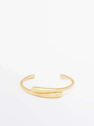 Massimo Dutti Wraparound Bracelet In Gold
