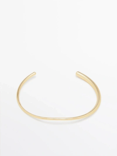 Massimo Dutti Wraparound Choker Necklace In Gold