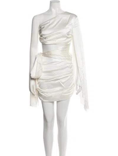 Pre-owned Materiel Silk Mini Dress W/ Tags In White