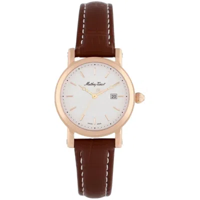 Mathey-tissot Women's City Vintage White Dial Watch In Brown