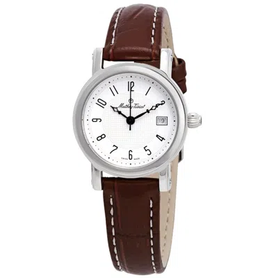 Mathey-tissot Women's City Vintage White Dial Watch In Brown
