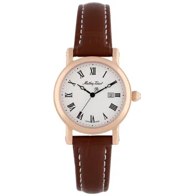 Mathey-tissot Women's City Vintage White Dial Watch In Brown