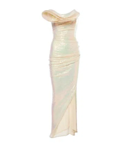 Maticevski Exhilarate Ruffled Sequined Gown In Multi
