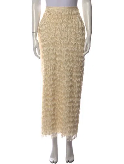 Pre-owned Maticevski Patterned Long Skirt W/ Tags In Neutrals