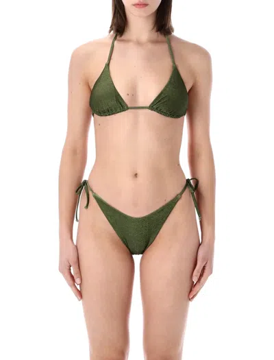 Matinee Matinée Matinée Kate Lurex Bikini In Green