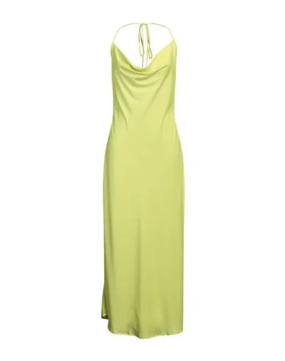 Matinee Matineé Woman Maxi Dress Acid Green Size M Polyester, Elastane In Yellow