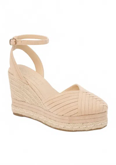 Matisse Women's Becca Wedge Sandals In Natural Faux Suede In Beige