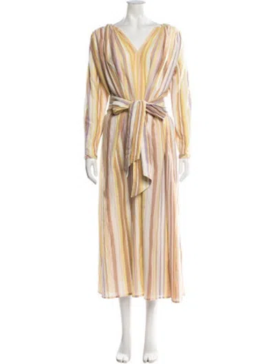 Pre-owned Matta Striped Midi Length Dress W/ Tags In Multicolor