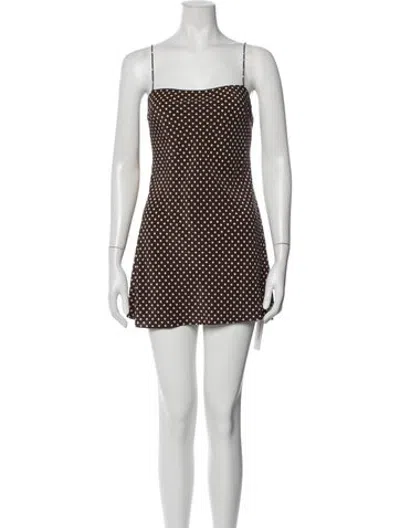Pre-owned Matteau Silk Mini Dress W/ Tags In Brown