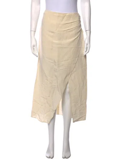 Pre-owned Matthew Bruch Midi Length Skirt In Neutrals