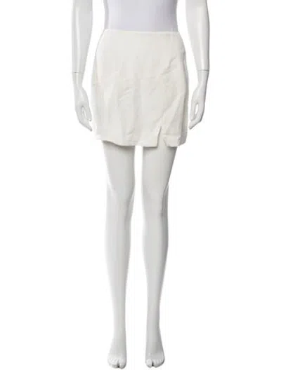 Pre-owned Matthew Bruch Mini Skirt In Neutrals