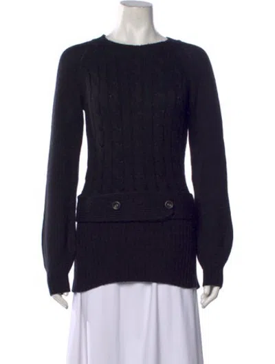 Pre-owned Matthew Williamson Cashmere Crew Neck Sweater In Black