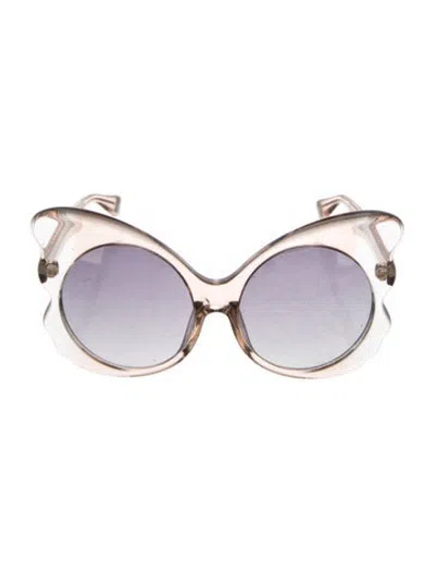 Pre-owned Matthew Williamson Cat-eye Gradient Sunglasses In Clear
