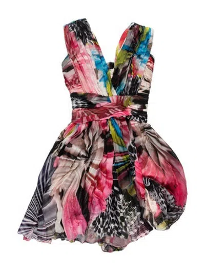 Pre-owned Matthew Williamson Silk Mini Dress In Red