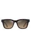 Maui Jim Hanohano 53mm Gradient Polarizedplus2® Sunglasses In Shiny Dark Havana/trans Yellow