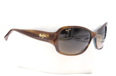 Pre-owned Maui Jim Nalani Tri-color Women Bronze Polarized Sunglasses Hs295-03t $299 In Hcl Bronze