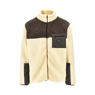 Mauna Kea Color Block Sherpa Fleece Jacket In Neutral