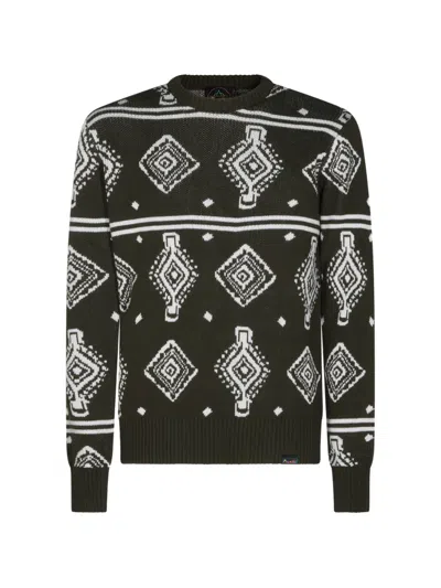 Mauna Kea Geometric-pattern Sweater In Green