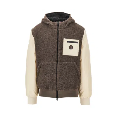 Mauna Kea Sherpa Fleece And Nylon Blouson Jacket In Multi