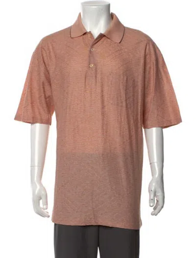 Pre-owned Maus & Hoffman Vintage Striped Polo Shirt In Pink