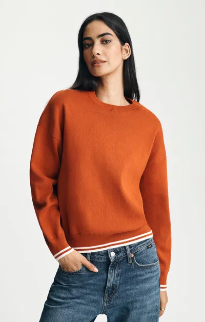 Mavi Crew Neck Sweater In Rooibos Tea In Orange