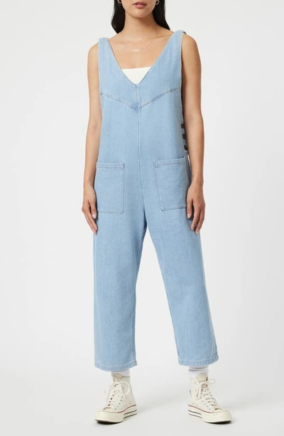 Mavi Jeans Myra Crop Denim Jumpsuit In Light Well Blue