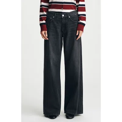 Mavi Jeans Sandy Low Rise Wide Leg Jeans In Black
