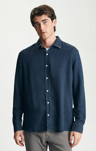 Mavi Long Sleeve Button-up Shirt In Dark Indigo In Blue