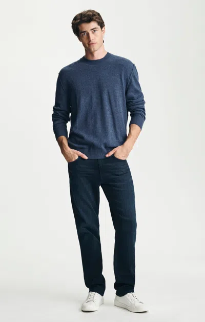 Mavi Matt Straight Leg Jeans In Ink Brushed Feather Blue
